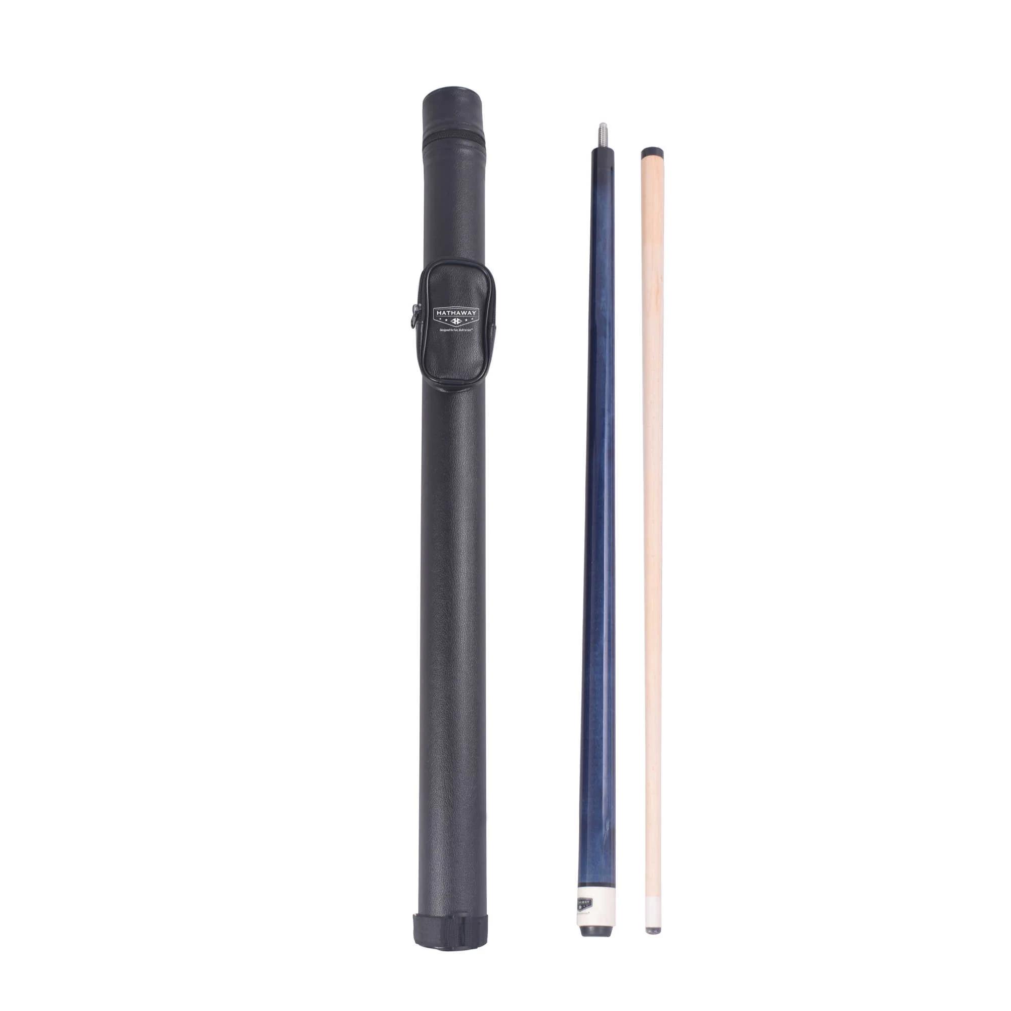 Conquest 58-in Maple Cue and Case Set - Blue